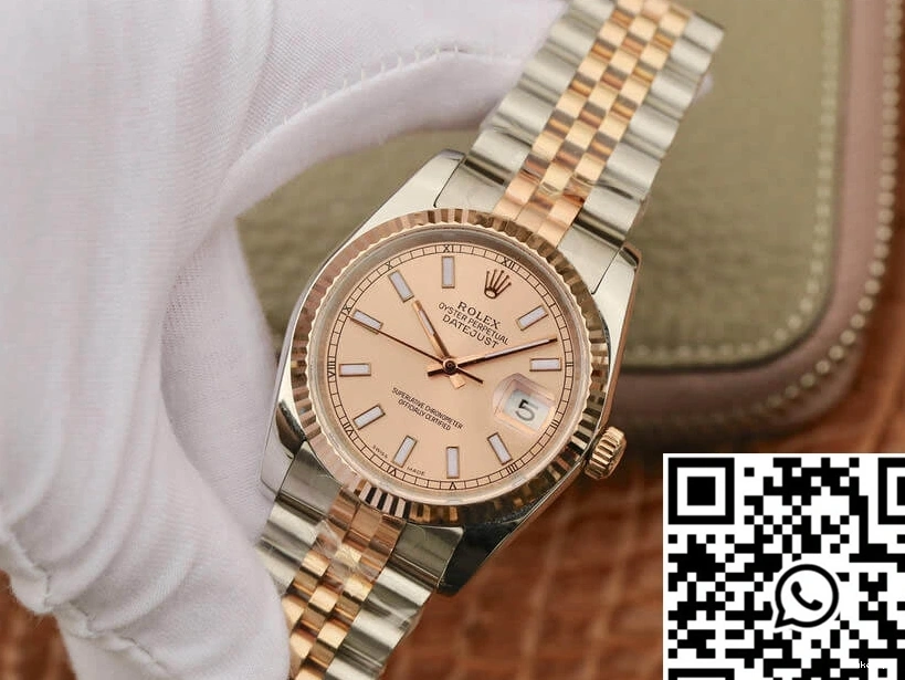 Pink Rose Rolex Dial Gold 116231 GM Factory 36MM Datejust 1217